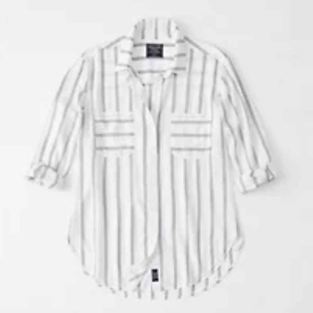 NWT A&F Slim Boyfriend shirt